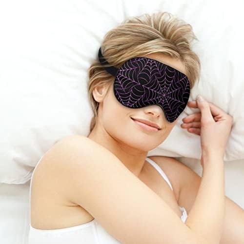 Máscaras de olho macias da web púrpura com cinta ajustável confortável de uma venda para dormir para dormir