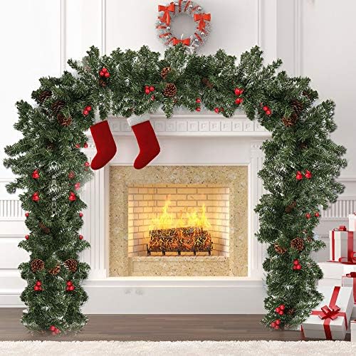 Linrus 270cm de natal guirlanda decoração em casa porta de parede videira suprimentos de natal
