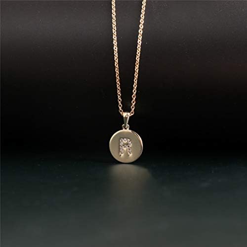 Gongzhu colar de letra minúscula para mulheres meninas de 18k colar de pendente de ouro