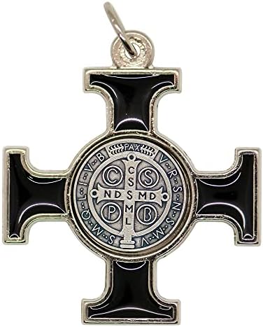 Metal Saint Benedict Cross Pinging | Patrono Santo dos Estudantes e Europa | Adicione o charme ao colar ou projeto