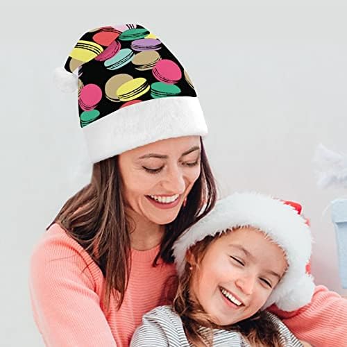 Macarons coloridos chapéu de Natal Papai Noel Chapé