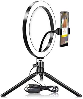 LhllHl Novelty USB Dimmable LED Selfie Ring Light Photography Lighting com tripé para maquiagem Vídeo ao vivo