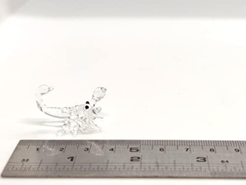 Sansukjai raro escorpião raro minúsculo microcristal estatuetas manualmente sopradas de vidro de vidro