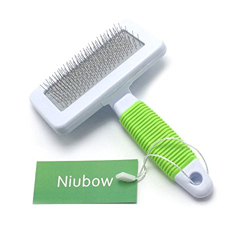 Niubow Professional Quality Pet Slicker Brush com pontas de pino revestidas para cães e gatos - remove