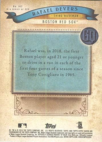 2019 Topps Gypsy Queen 147 Rafael Devers Boston Red Sox MLB Baseball Trading Card
