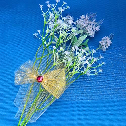 Senkary Glitter Tulle Roll Roll Tulle Ribbon Tulle Spool para embalagem de presentes de decoração de casamento,