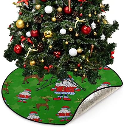 Cupada Natal Santa Rena Rena de Natal Tapetes de Árvore de Árvore de Árvore à prova d'água, estrelas de natal