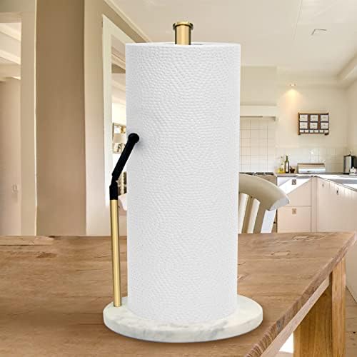 Barraco de papel toalha de papel stand de ouro, suporte de toalha de papel em pé com braço de tensão para operação