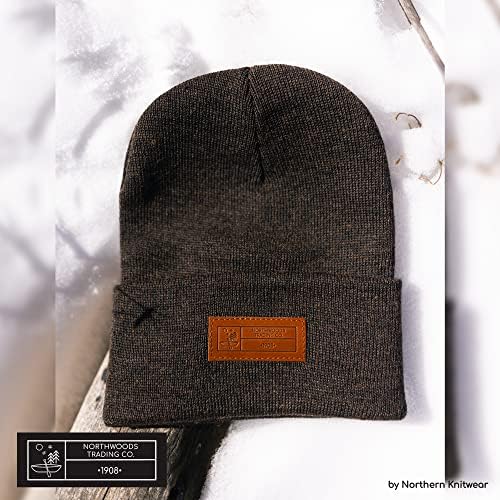 Giramento de malhas do norte, lã merino quente e macia - Sustainable, Super Soft e Unisex Cuffed Winter Cap,