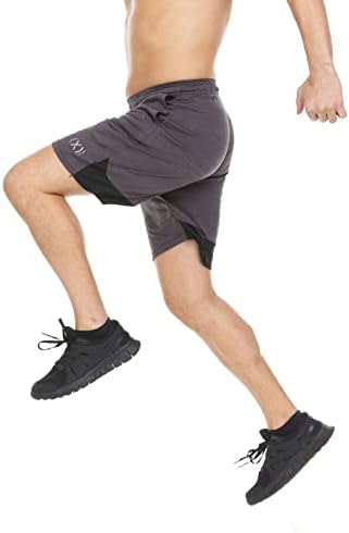2xist shorts masculinos - Executando shorts ativos - 10 polegadas de ginástica escovada de 10 polegadas