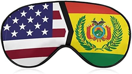American e Bolívia Flag Sleep Mask