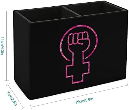 Punto feminista Power PU PU LAVENCIDOR LEAPISTA MULTIFUNCIONAL Desktop Pen Cup Recainer Mesa Organizador