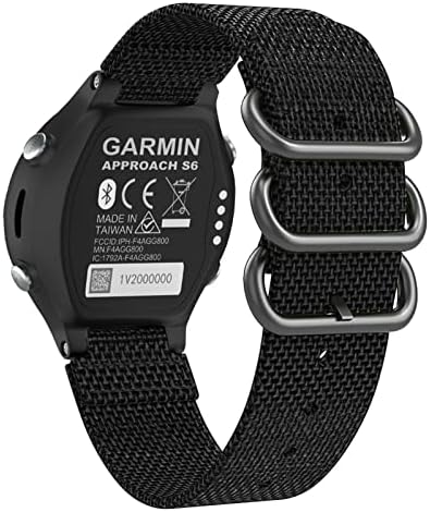 Ezzon 15mm Sport Nylon Watchband Strap for Garmin Approach S6 Smart Watch for Garmin Forerunner 735XT/220/230/335/620/630