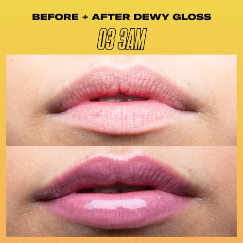 Juventude Dewy Gloss - Hidratante e Nouring Lip Gloss, High Shine, Lip Oil - 03 3h