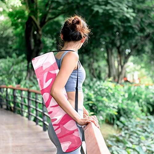 Bolsa de tapete de ioga com alça de ombro ajustável Saco de transporte de ioga de ioga para mulheres camufladas