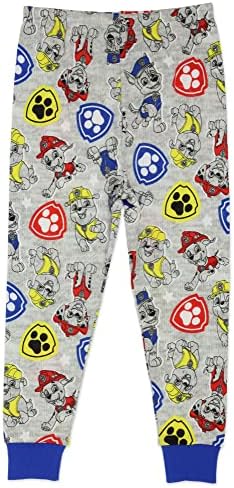 Pijamas do garoto de patrulha do Paw, pacote de chinelos e pj de 4 peças, marinha, algodão, criança tamanho
