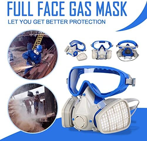 Respirador reutilizável de iglobalbuy tampa de máscara de gás face a gás, proteção profissional para respirar com