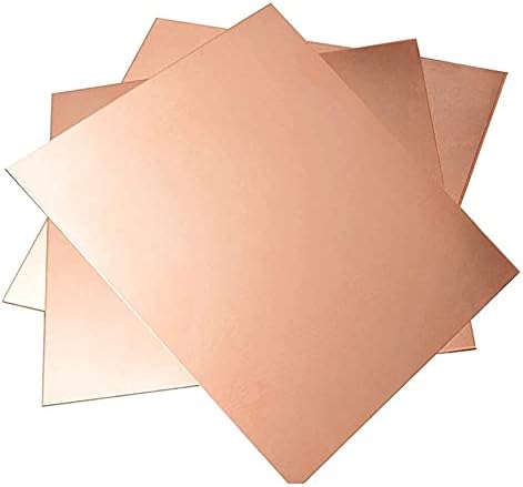 Nianxinn Folha de cobre Folha de cobre Placa de folha de metal 1. 2x 100 x 150 mm Corte Placa de
