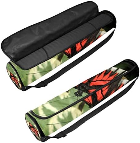 Bolsa de transportadora de tapete de ioga com borboletas com alça de ombro de ioga bolsa de ginástica