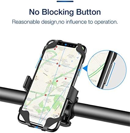 ZJDU Universal Premium Bike Phone Mount para motocicleta - 360 rotação ajustável, suportes de celular de motocicleta de bicicleta super estável 360, mantém telefones de até 6 de largura