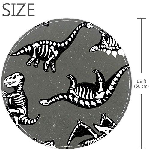 Dinosaurs fósseis engraçados Dinossauros Dino, Padrão de Dino, capacho sem deslizamento 23,6 Ranta