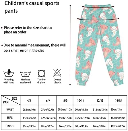 Maiyoinou Sweatpante para meninos Meninas Vestido 4-15 anos Jogadores com bolsos calças atléticas