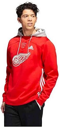 Adidas masculino NHL Detroit Red Wings Skate Capuz do capuz