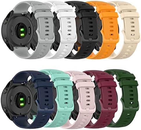 Dzhtus 20 22mm Redução rápida Silicone Watch Band Strap for Garmin Forerunner 745 Smart Watch