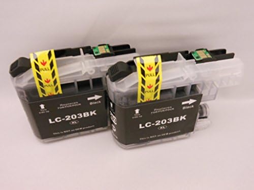 Modelo de substituição compatível com irmão TSPSAver LC203 Cartuchos de tinta xl preto - 2 pacote