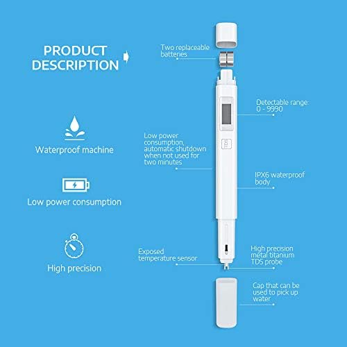 caneta de teste de qualidade da água de mijia, TDS testador de água testador de qualidade ferramenta de medição