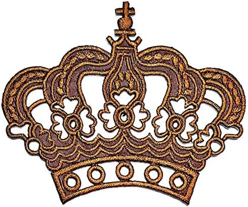 Parita Coroa Brown Rainha Princesa Imperial Patch Kids Cartoon Patch Craft Reparo Reparação Roupa