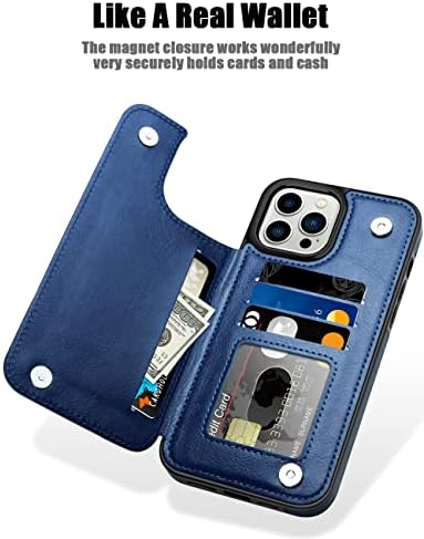 MMHUO para iPhone 13 Pro Max Case Carteira Magnetic Back Flip Case para iPhone 13 Pro Max Case para