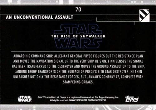 2020 Topps Star Wars The Rise of Skywalker Série 270 Um cartão de negociação de assalto não convencional