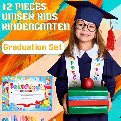 12 PCs Kids Graduação roubou a graduação pré -escolar estolas de graduação em massa Conjunto de faixas