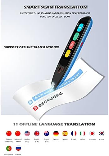 MJWDP Language Translator112 Idiomas Offline Escola Scanner de viagens Tradução Pen Dictionary