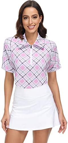 TrendiMax feminino 2 pacote de manga curta Camisas pólo de golfe