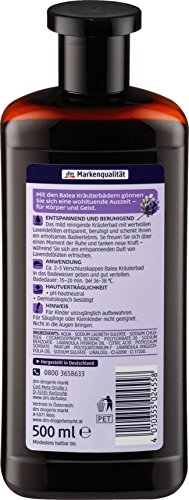 Banho relaxante de ervas alemãs: óleo de lavanda, Lavendel 500 ml - 16,9FLOZ Plástico garrafa