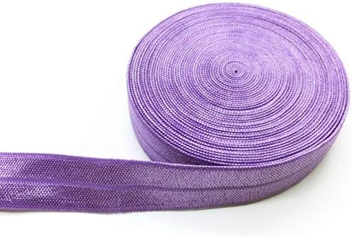Ttndstore 5 metros de 5/8 Purple multirole dobra sobre elastics spandex satin band diy lace costura