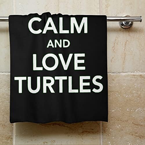Mantenha a calma e amar as tartarugas toalhas de pano 28,7 x13.8 face panos de face superfina fibra altamente