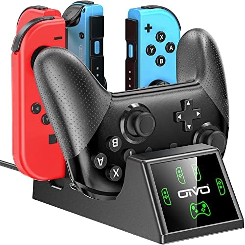 Switch Controller Charger Dock Station para Nintendo Switch & OLED Model Joy-Con & Pro Controller, OIVO Atualizada