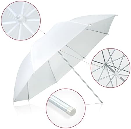 LINCO 2 pacote 33 ”83cm Studio Flash Flash Translúcido Photo Branco Soft Umbrella AM296