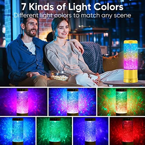 Lâmpada de lava sencu, lâmpadas de brilho arco -íris com função automática de mudança de cor, lâmpada de