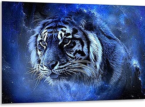 Kits de pintura de diamante 5D de Instarry DIY 5D Fantasy Tiger Branco Crystal Cross Stitch Decoração