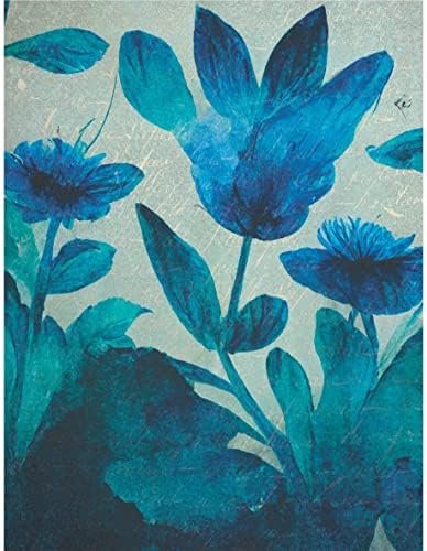 Papel de arroz de flor azul, 8 x 10,5 polegadas - 6 x diferentes imagens de papel de amoreira impressa 30gsm fibras