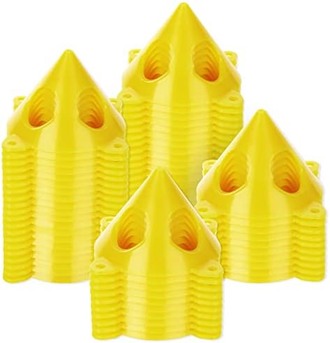 50 PCs 3,5 x2 polegadas de cone amarelo de cone e pintura Triângulo Stands Risers de porta do armário
