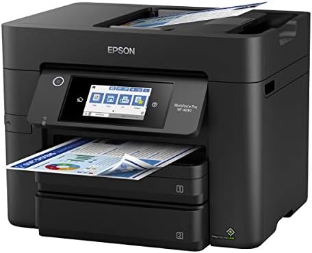 Epson Workforce Pro WF-4830 Impressora All-In-One sem fio, preto, grande e T822 Durabrite Ultra Ink