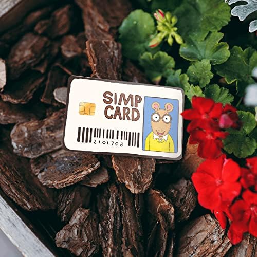 Scoleswall Card SIMP Vinil Credit Sticker Funny Meme Removível Decalel de decalque Skins Skins Slim Design