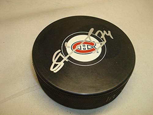 Alexei Emelin assinou o Montreal Canadiens Hockey Puck autografado 1b - Pucks autografados da NHL