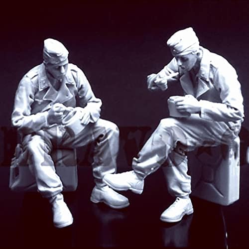 Goodmoel 1/35 WWII Soldier Rest and Dining Resina Figura / Soldado Desmonte e Soldado Miniature