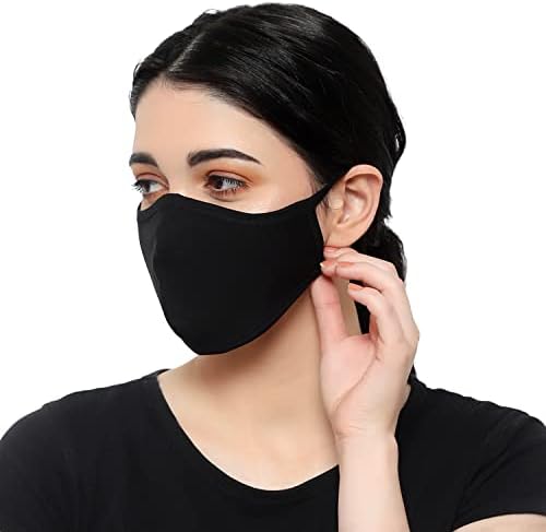 Touchstone Máscara de máscara de malha de algodão macia - tamanho médio de duas camadas laváveis.